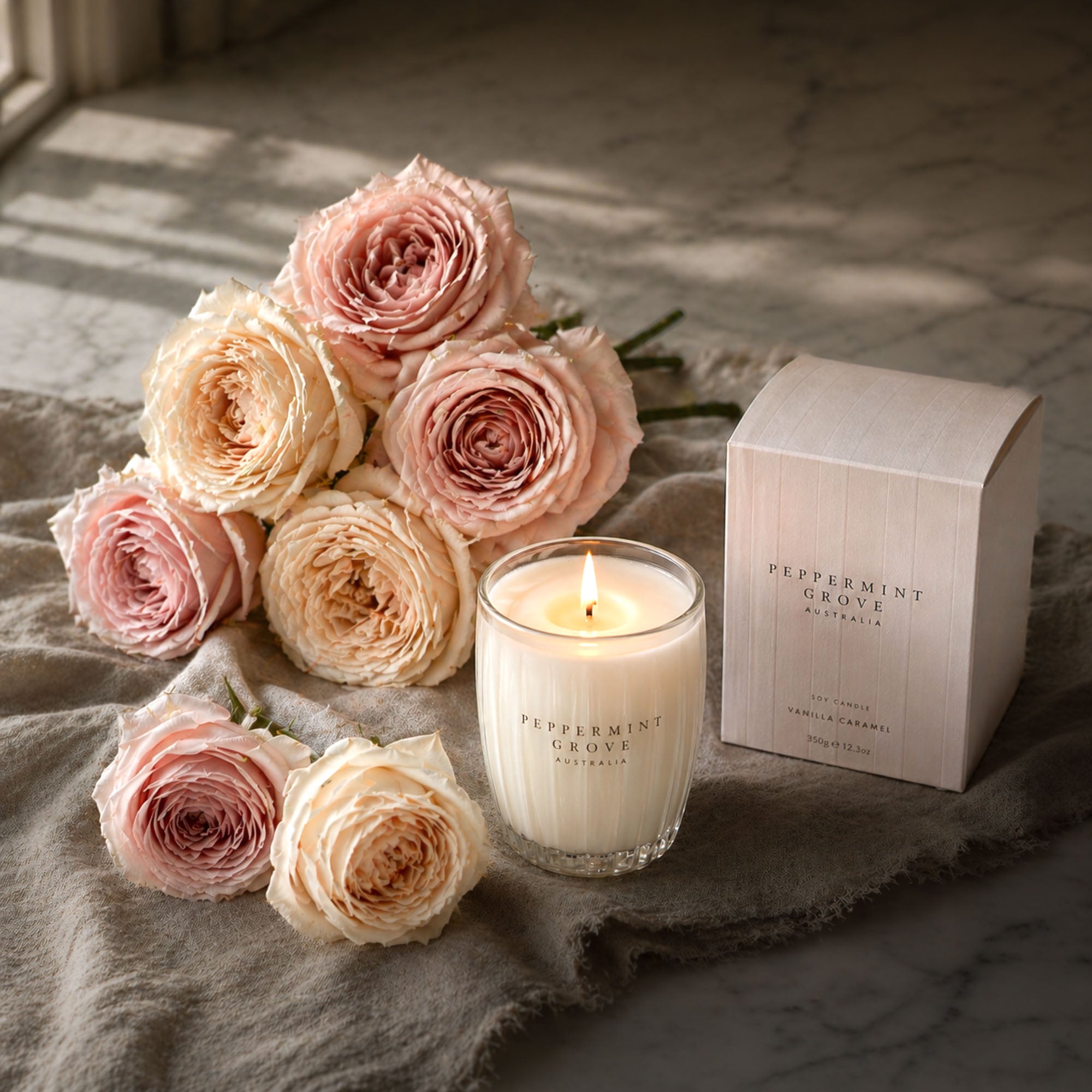 Roses and a Scented Candle
